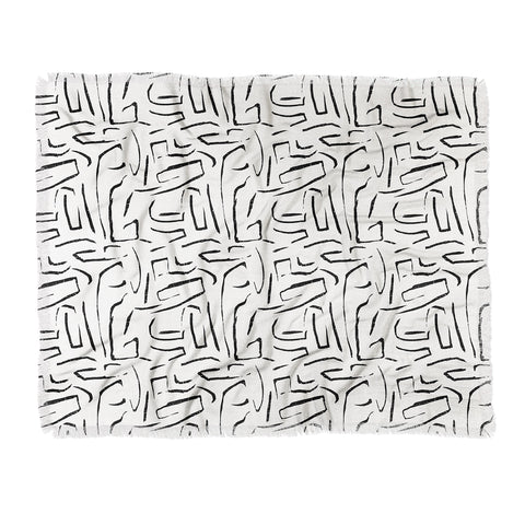 Holli Zollinger INDU WHITE Throw Blanket