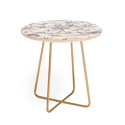 Holli Zollinger JUNGLE THRIVE GREY Round Side Table