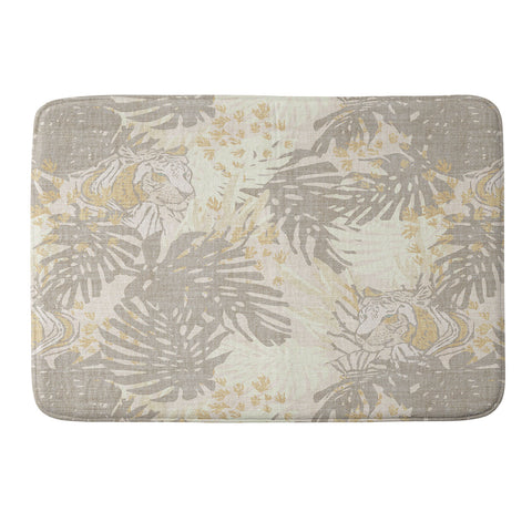 Holli Zollinger JUNGLE TIGER LINEN Memory Foam Bath Mat