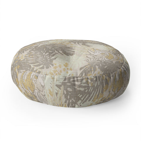Holli Zollinger JUNGLE TIGER LINEN Floor Pillow Round