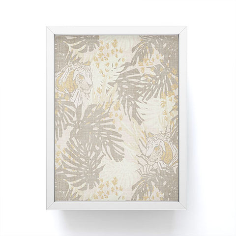 Holli Zollinger JUNGLE TIGER LINEN Framed Mini Art Print