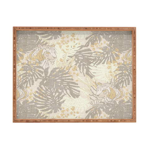 Holli Zollinger JUNGLE TIGER LINEN Rectangular Tray