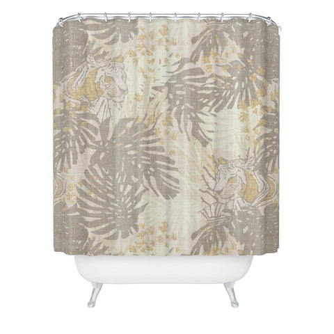 Holli Zollinger JUNGLE TIGER LINEN Shower Curtain