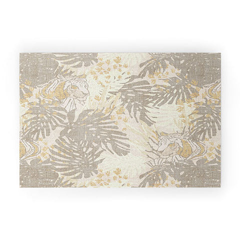 Holli Zollinger JUNGLE TIGER LINEN Welcome Mat
