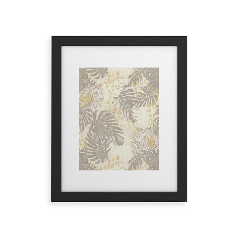 Holli Zollinger JUNGLE TIGER LINEN Framed Art Print