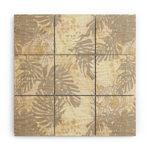 Holli Zollinger JUNGLE TIGER LINEN Wood Wall Mural