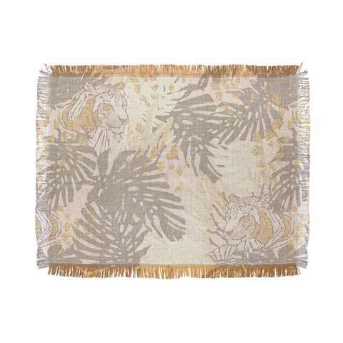 Holli Zollinger JUNGLE TIGER LINEN Throw Blanket