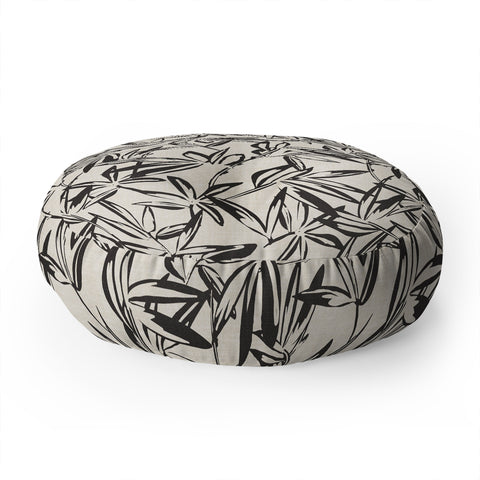 Holli Zollinger JUNGLIA CHARCOAL Floor Pillow Round