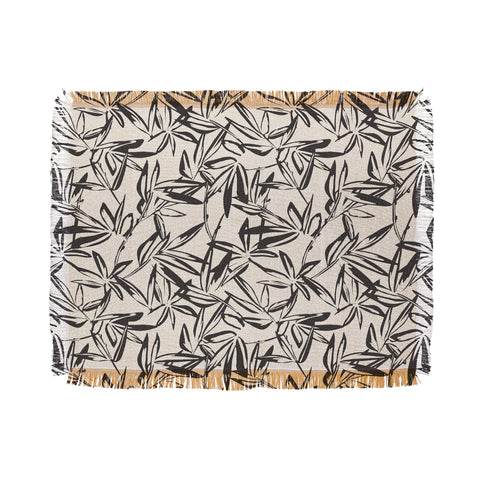Holli Zollinger JUNGLIA CHARCOAL Throw Blanket