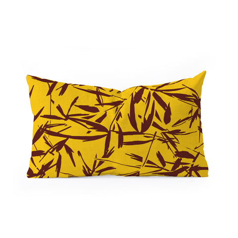 Holli Zollinger JUNGLIA PALM GOLD Oblong Throw Pillow