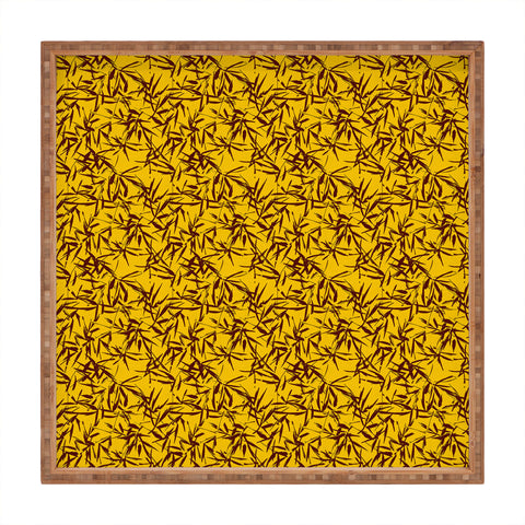 Holli Zollinger JUNGLIA PALM GOLD Square Tray