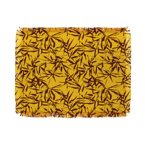 Holli Zollinger JUNGLIA PALM GOLD Throw Blanket