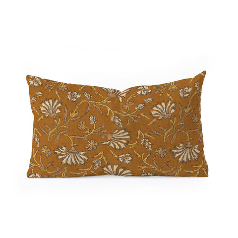 Holli Zollinger KALAMI FLORAL MUSTARD Oblong Throw Pillow