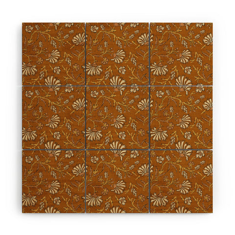 Holli Zollinger KALAMI FLORAL MUSTARD Wood Wall Mural