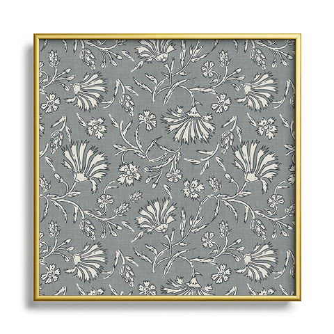 Holli Zollinger KALAMI LINEN Metal Square Framed Art Print