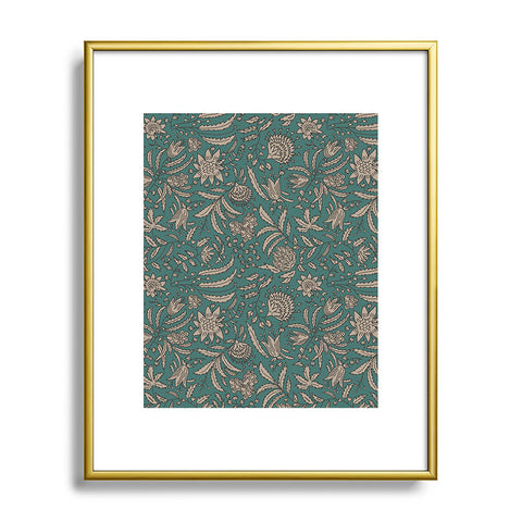 Holli Zollinger KAMAI TEAL Metal Framed Art Print