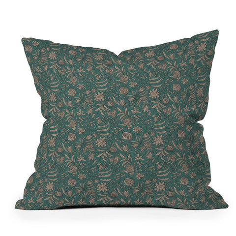 Holli Zollinger KAMAI TEAL Throw Pillow