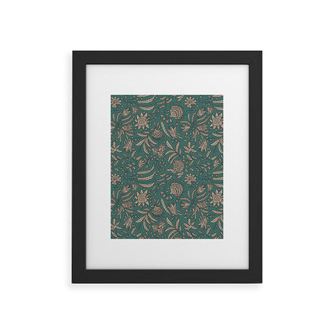 Holli Zollinger KAMAI TEAL Framed Art Print