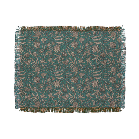 Holli Zollinger KAMAI TEAL Throw Blanket