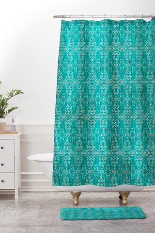 Holli Zollinger Kantha Tribal Shower Curtain And Mat