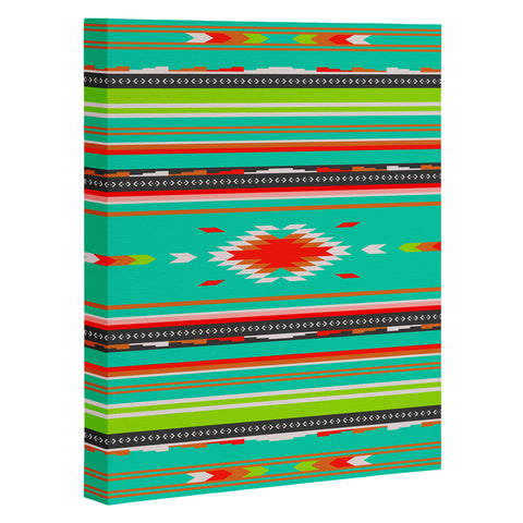 Holli Zollinger Kawa Turquoise Blanket Art Canvas