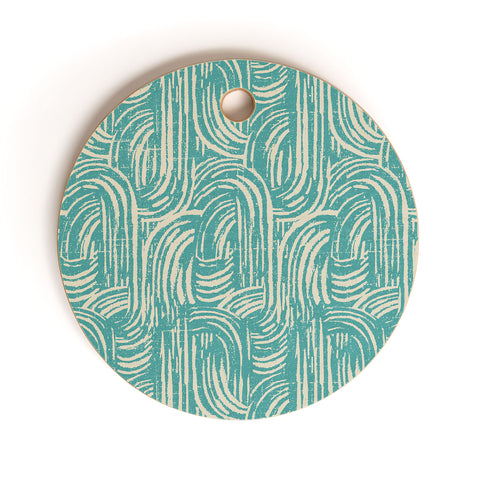 Holli Zollinger KIKKA TEAL Cutting Board Round