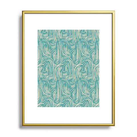 Holli Zollinger KIKKA TEAL Metal Framed Art Print