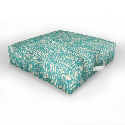 Holli Zollinger KIKKA TEAL Outdoor Floor Cushion