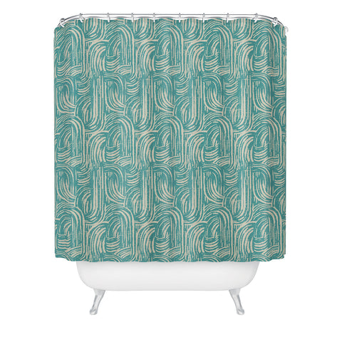 Holli Zollinger KIKKA TEAL Shower Curtain