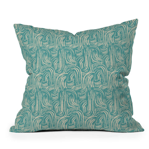 Holli Zollinger KIKKA TEAL Throw Pillow