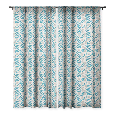 Holli Zollinger LA VILLE VINE BLUE Sheer Window Curtain