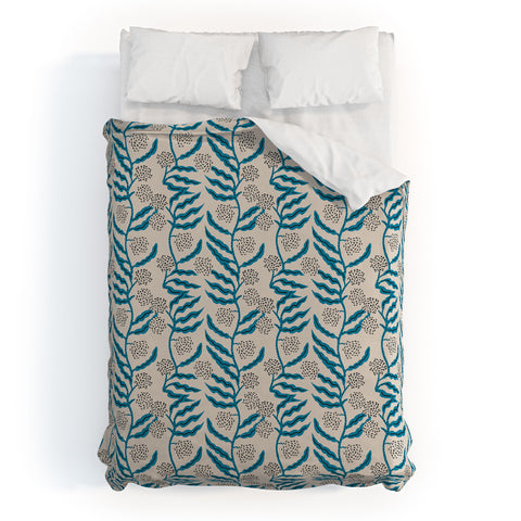 Holli Zollinger LA VILLE VINE BLUE Duvet Cover