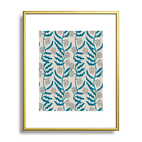 Holli Zollinger LA VILLE VINE BLUE Metal Framed Art Print