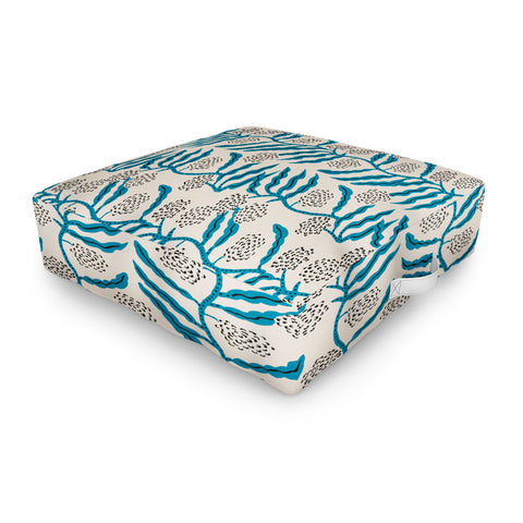 Holli Zollinger LA VILLE VINE BLUE Outdoor Floor Cushion
