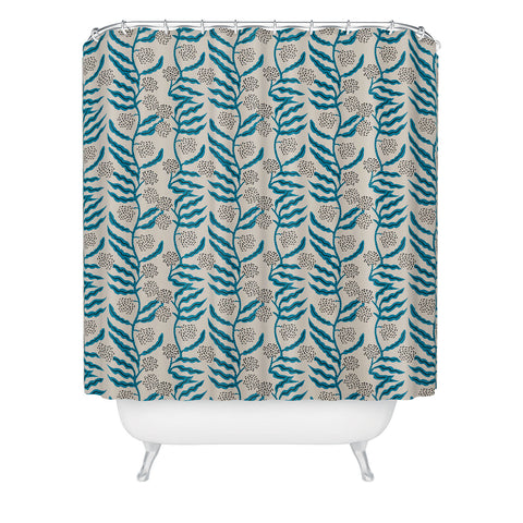 Holli Zollinger LA VILLE VINE BLUE Shower Curtain
