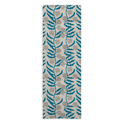 Holli Zollinger LA VILLE VINE BLUE Yoga Towel