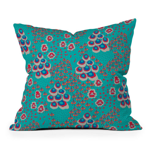 Holli Zollinger Liberty Turquoise Throw Pillow