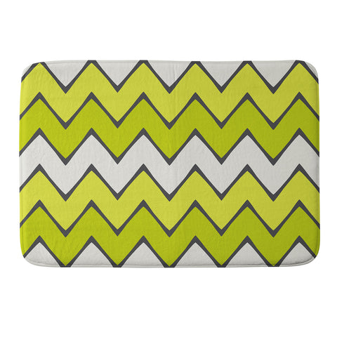 Holli Zollinger Lime Chevron Ombre Memory Foam Bath Mat