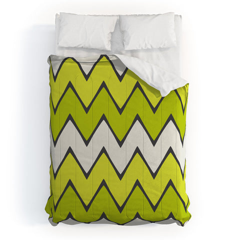 Holli Zollinger Lime Chevron Ombre Comforter