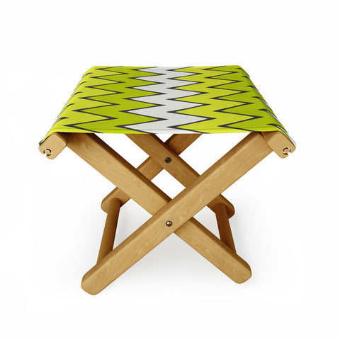 Holli Zollinger Lime Chevron Ombre Folding Stool