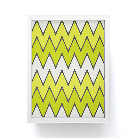 Holli Zollinger Lime Chevron Ombre Framed Mini Art Print