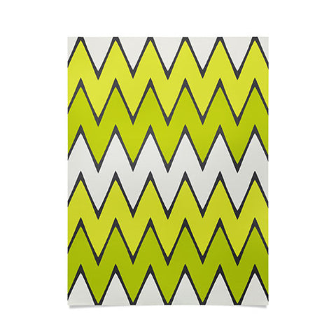 Holli Zollinger Lime Chevron Ombre Poster