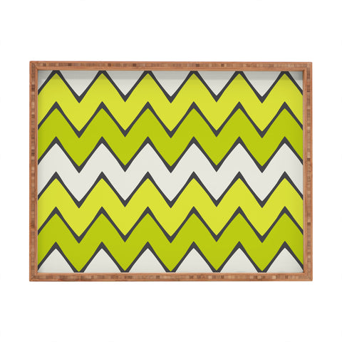 Holli Zollinger Lime Chevron Ombre Rectangular Tray