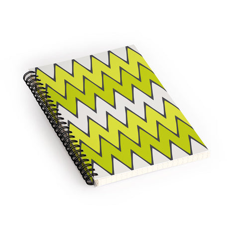 Holli Zollinger Lime Chevron Ombre Spiral Notebook