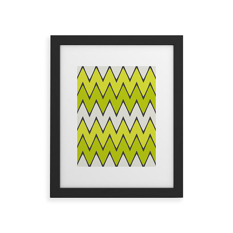 Holli Zollinger Lime Chevron Ombre Framed Art Print