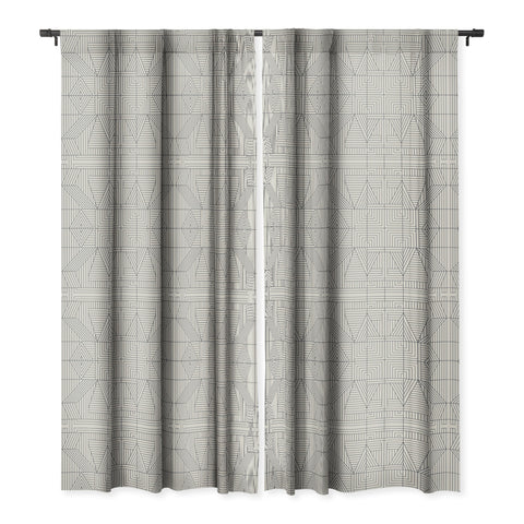 Holli Zollinger LINE MANDALA Blackout Window Curtain