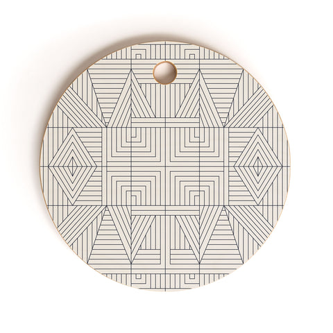 Holli Zollinger LINE MANDALA Cutting Board Round