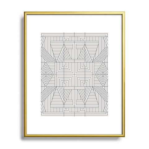 Holli Zollinger LINE MANDALA Metal Framed Art Print