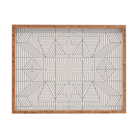Holli Zollinger LINE MANDALA Rectangular Tray