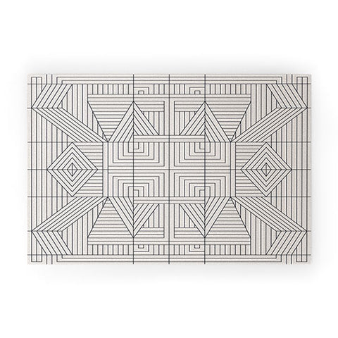 Holli Zollinger LINE MANDALA Welcome Mat